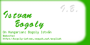 istvan bogoly business card