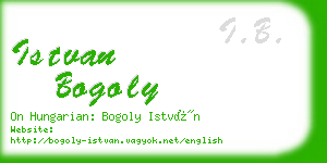 istvan bogoly business card